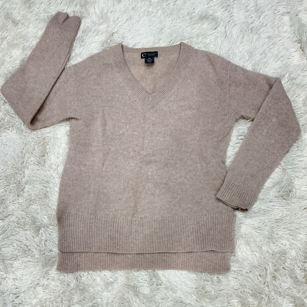 C by Bloomingdale's Soft Beige Cashmere Sweater women’s size XS